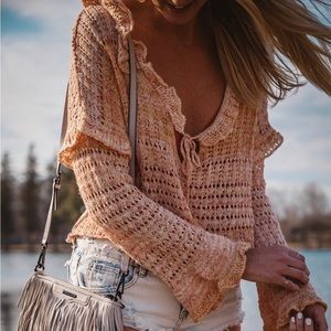 Free People Crochet Ombré Sweater